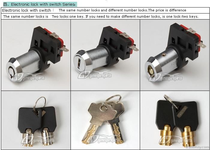 electronic cam lock with Switch