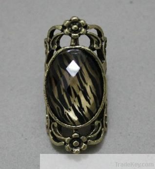 Wholesale New Tibet Silver Tone Vintage Crystal Rings