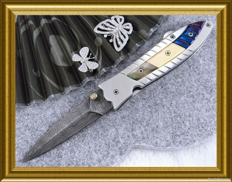 Wholesale New Damascus Handmade Knife & Free shipping ( High Quality )