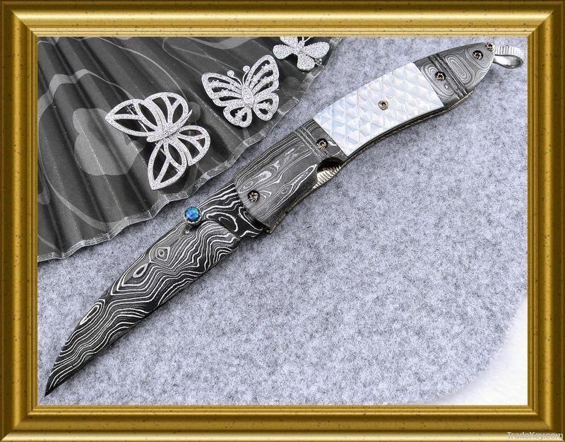 Wholesale New Damascus Handmade Knife & Free shipping ( High Quality )