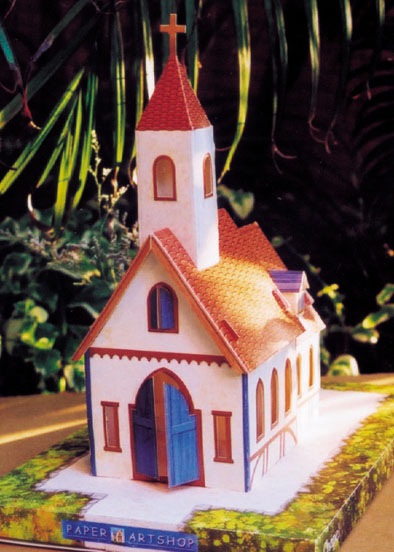 3D lighting paper model - Chapel