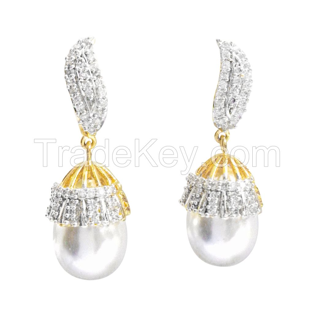 ER170W White CZ Ear Rings -Fashion Jewellery from Midas
