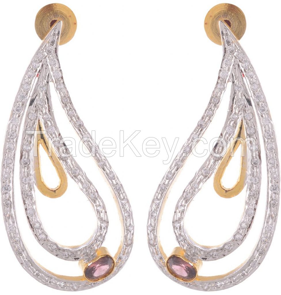 ER127-CZ Gold Ear Rings -Fashion Jewellery from Midas