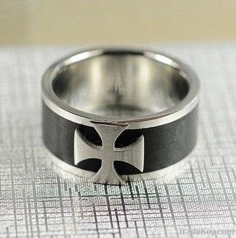 Hot sale fashion jewelry Stainless Steel cross Ring AS12