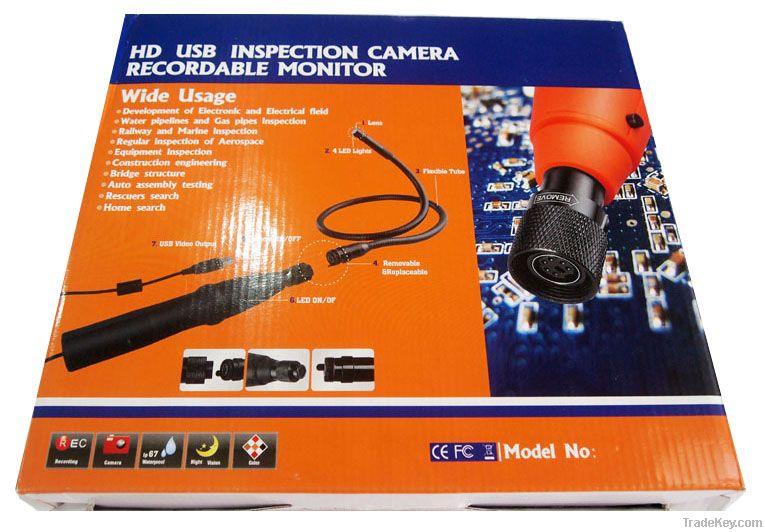 USB video inspection camera with 8mm