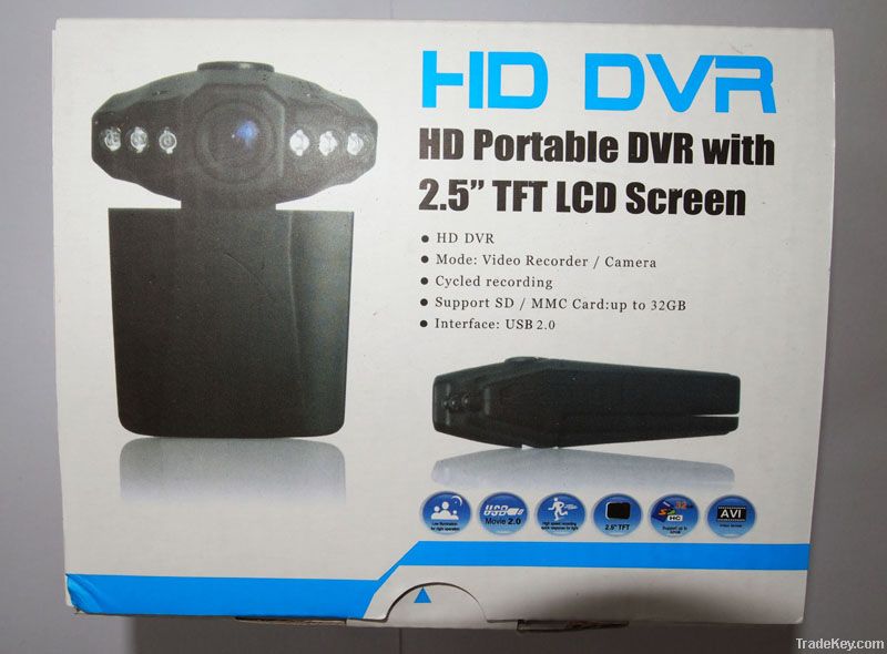 HD Car DVR with 720p