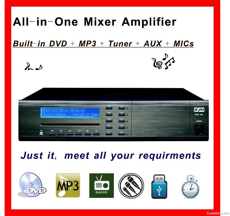 DVD/USB/Tuner/Aux 5 Zones Amplifier (SX-168)