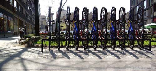 Vertical bike racks