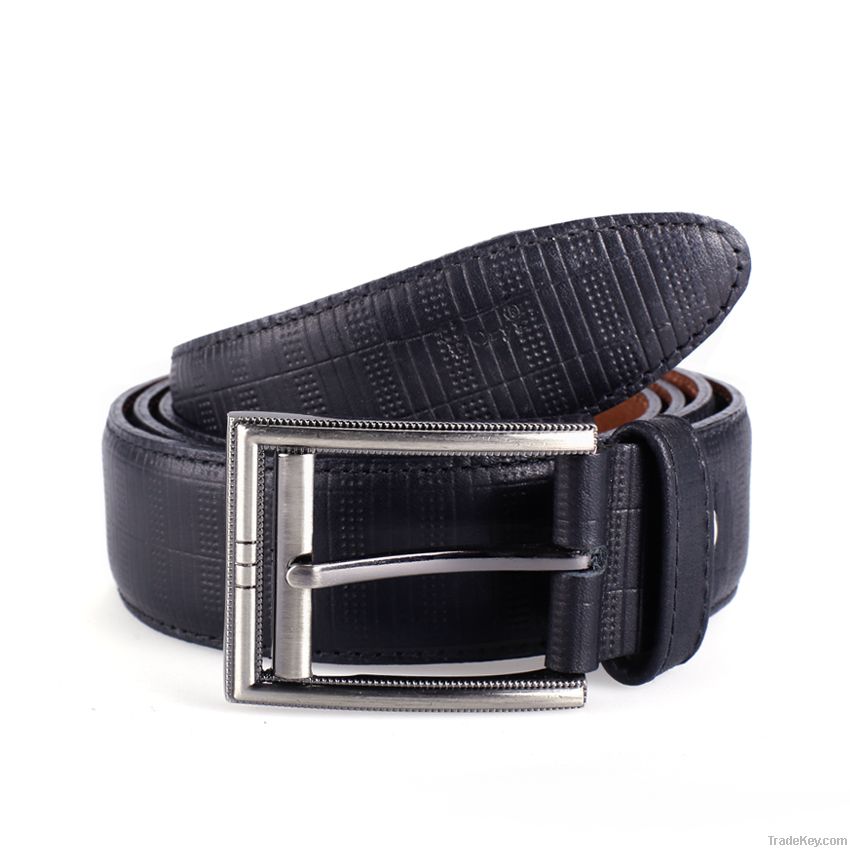 Oryx Black Printed Leather Men's Belt