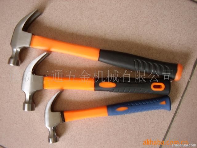 Claw hammer with plastic coating handle