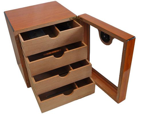 wooden cigar humidor