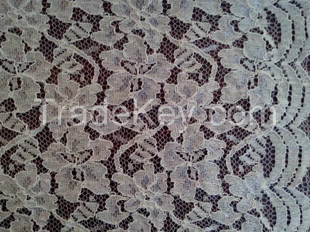 high quality french chemical cotton fabric corded lace fabric for womens wear