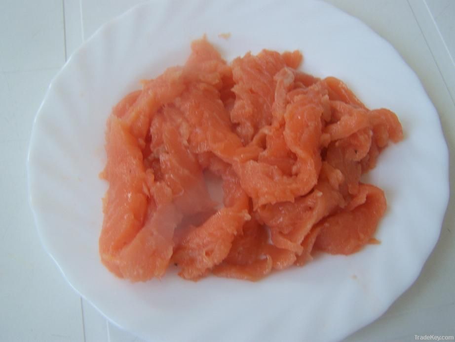 Frozen salmon scrap meat