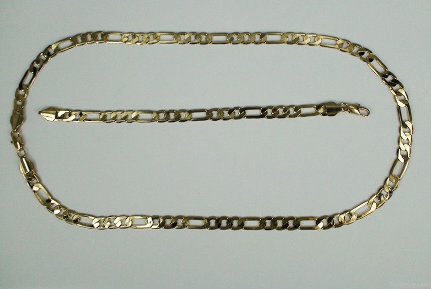 14K Gold Figro Chain Necklace