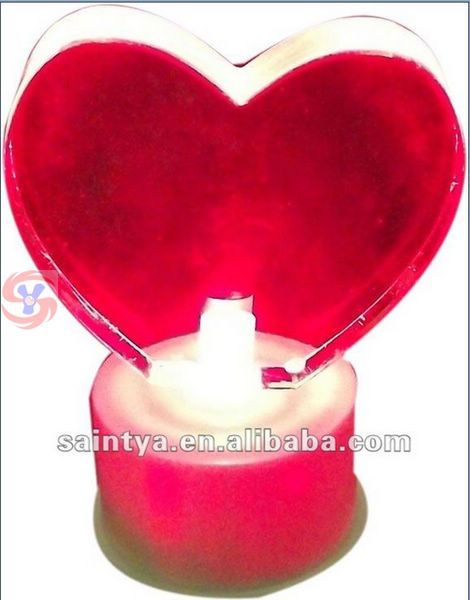 PMMA LED Light Candle Decorations, Holoday Gifts, Heart Shape LD60H