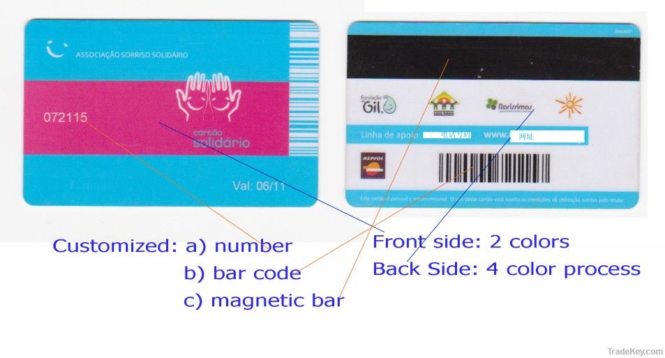 Magnetic Card (Loco 300 Oe, 350 Oe, Hico 650 Oe, 2750 Oe, 4000 Oe)