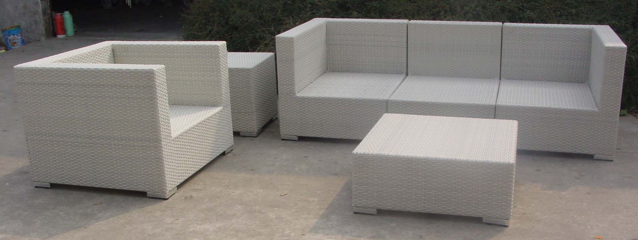 aluminium wicker sofa for outdoor and indoor use