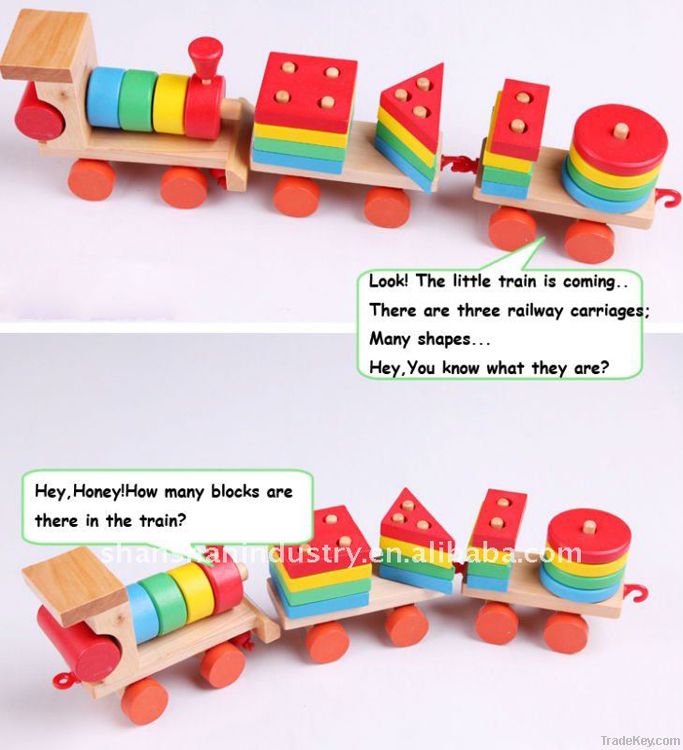 Wooden train set