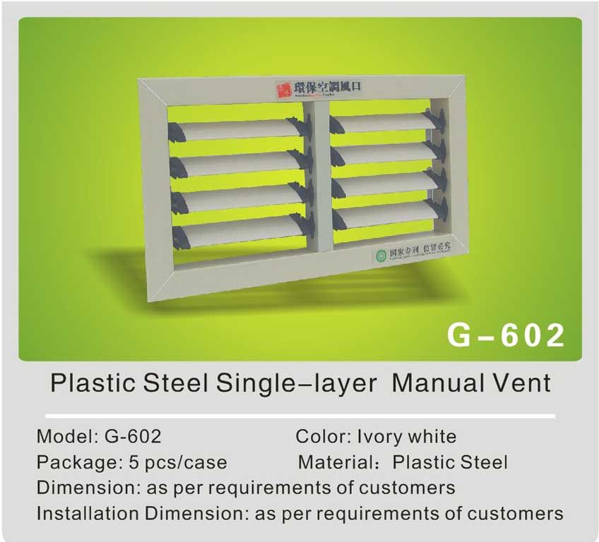 Plastic Steel Single-layer Manual Vent
