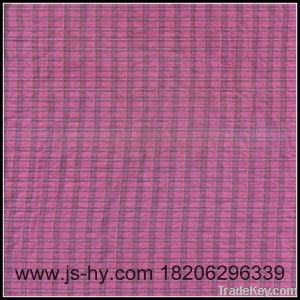 cotton yarn dyed check spandex crepe cloth fabric