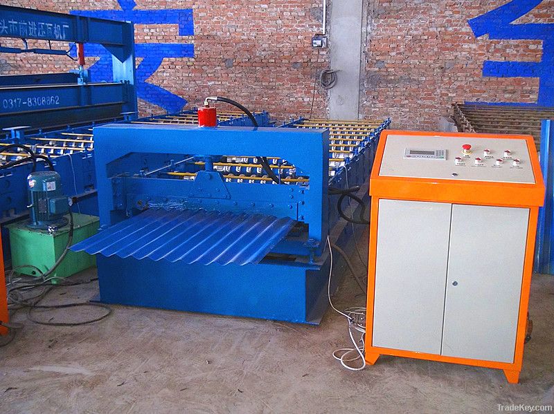 QJ Automatic Corrugated Roofing Sheet Roll Forming Machine