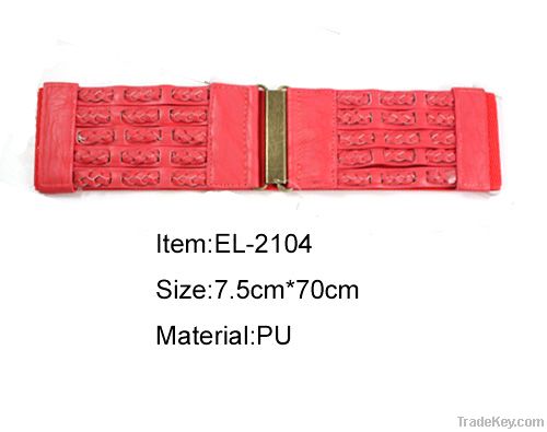 Red elastic belts