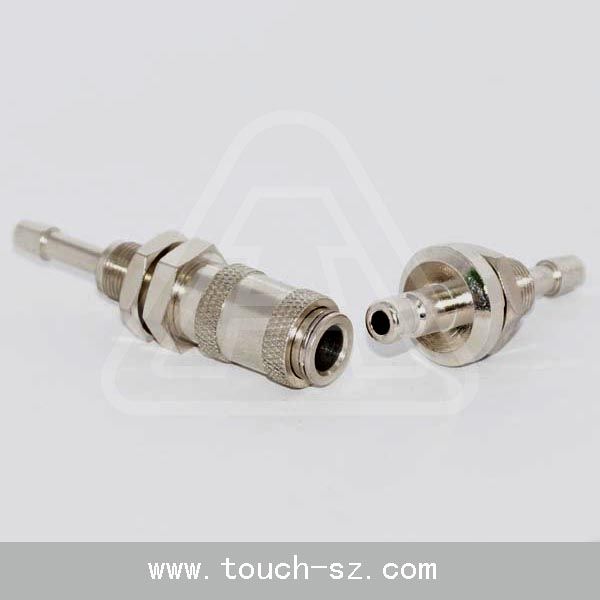 Metal NIBP cuff tube connector femal/male medical connector