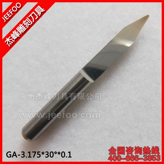 3.175*30degree*0.1 Tungsten Carbide Cutting Tools, CNC Router Tools, PCB Acryl PVC MDF Wood Cutters, Engraving Bits