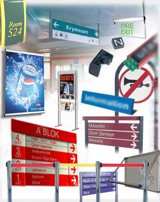 architectural signage systems, emergency exit signs