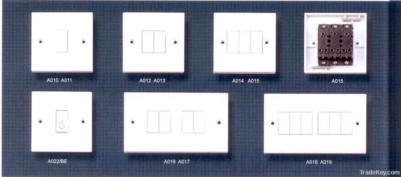 white square wall switch