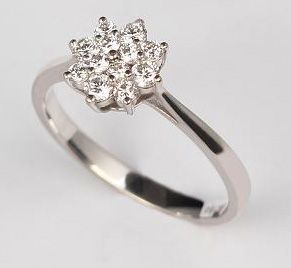 18k gold diamond engagement ring HHR045