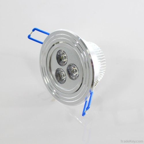 3w silver high brightness led downlights