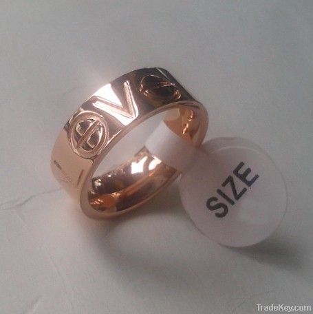 wholesale rose gold screw love wedding ring