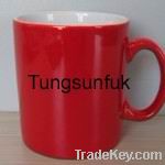 Red ceramic DURHAM mug
