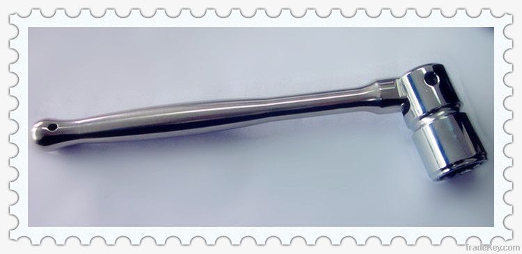 Flexible socket wrench with stainless steel handle