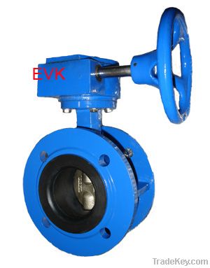 Double flanged concentric butterfly valve