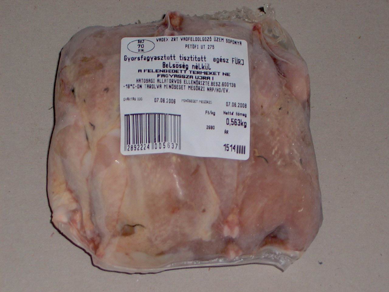 frozen quail