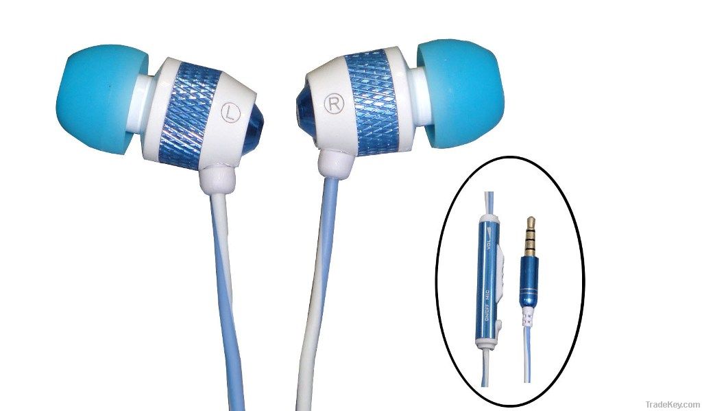 Metal earphone w/ mic & volume controller
