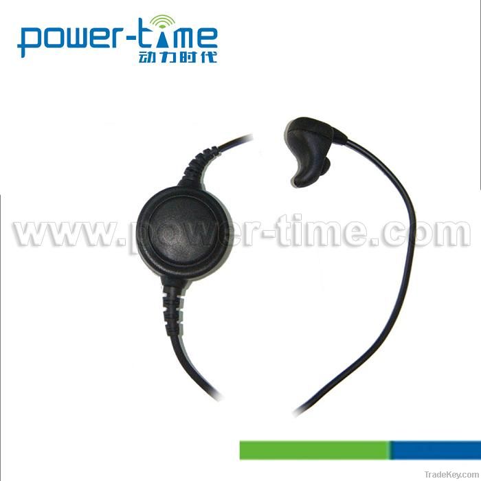 Flexible boom durable earbone headset for two way radio walkie talkie