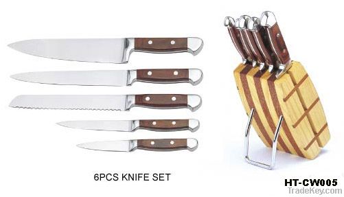 knife set with block