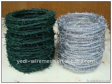 galvanized &PVC coated barbed wire