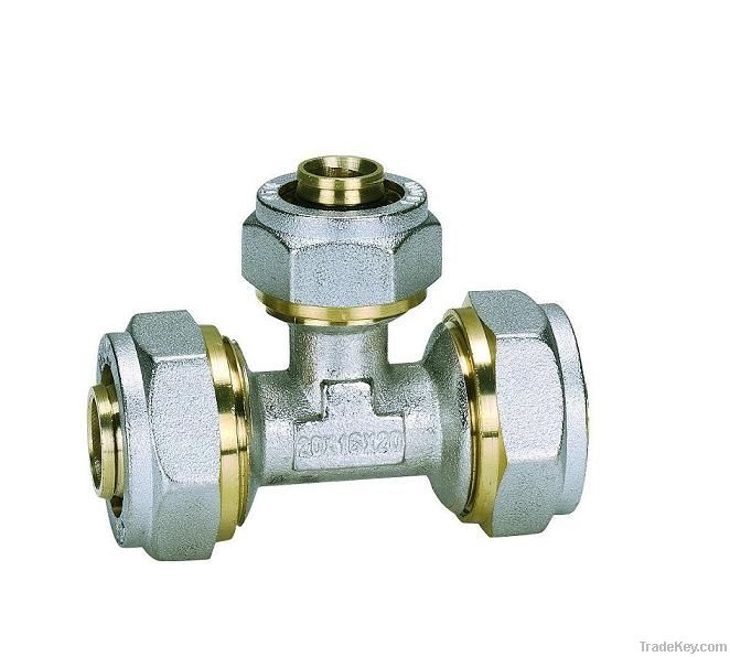 brass pipe tee - pipe fitting