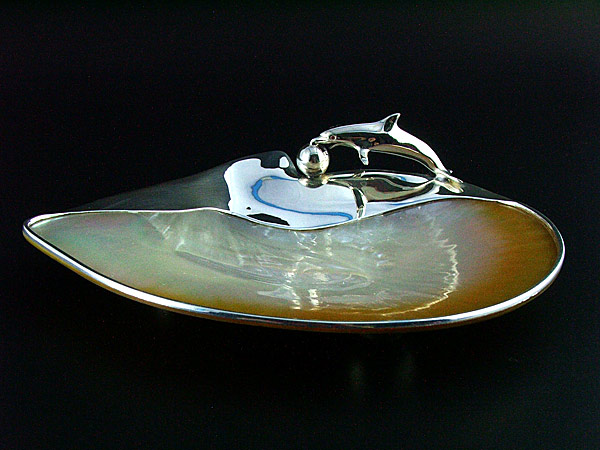 mother of pearl with sterling silver plate