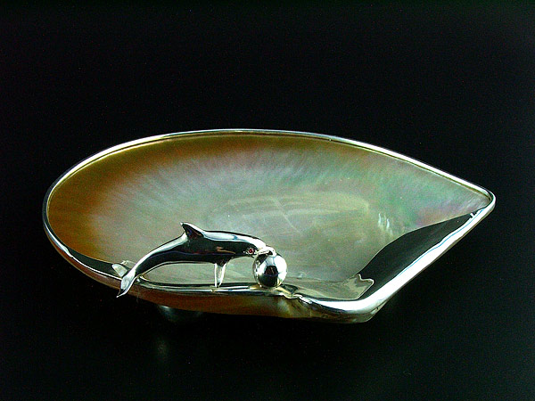 mother of pearl with sterling silver plate