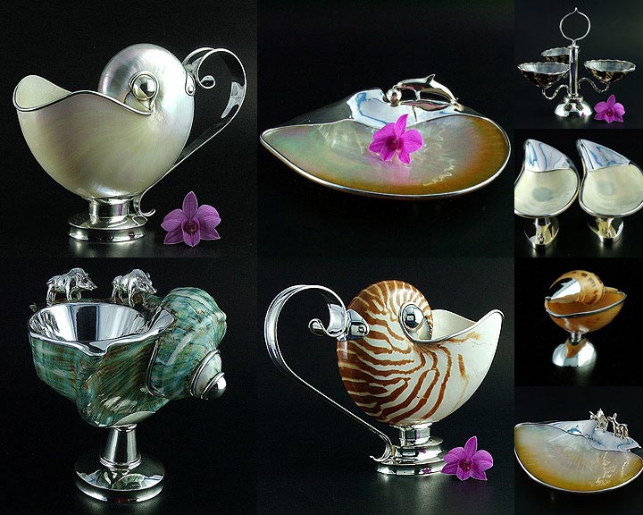 Stunning!!! silverware handmade product with shell