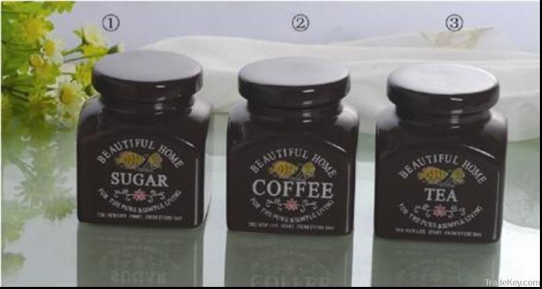 ceramic storage jar/bottle/airtight coffee/tea/sugar canister/seal pot