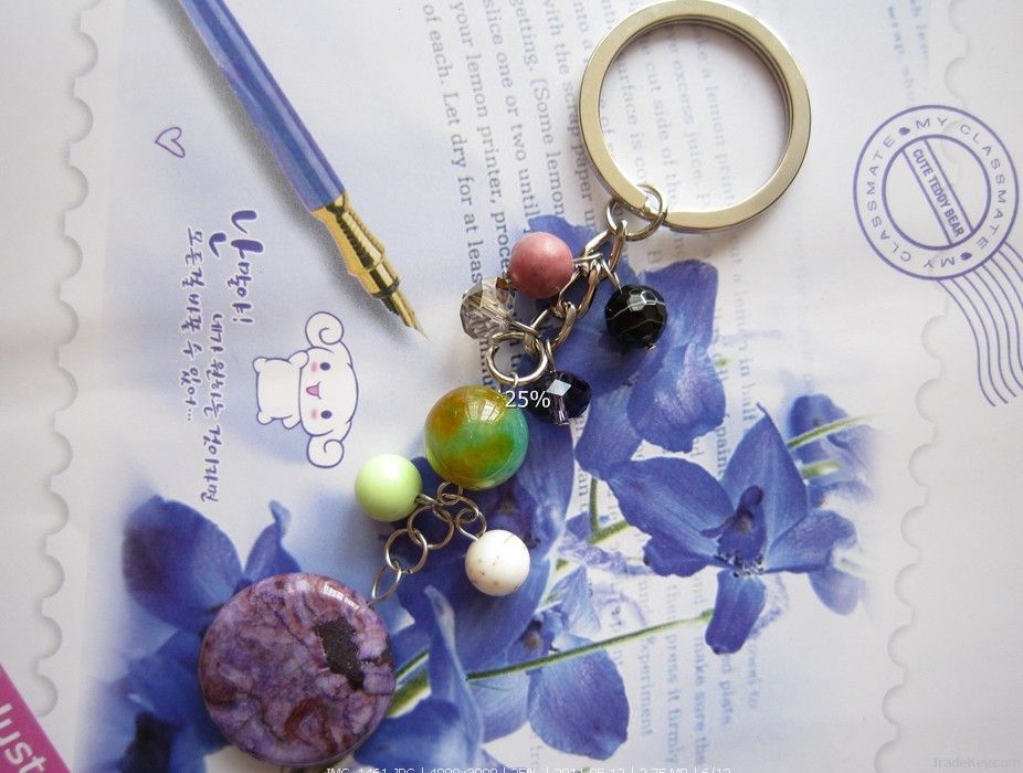 Handmade Gemstone Key Rings