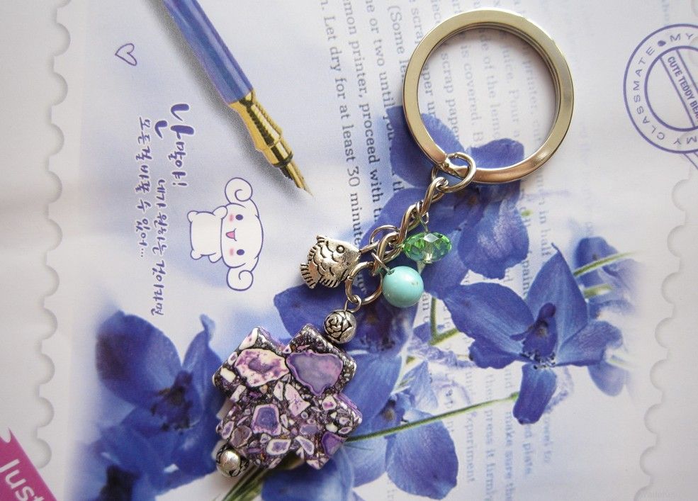 Handmade Gemstone Key Rings