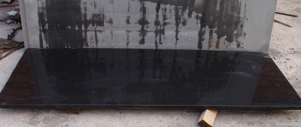 Black granite countertop