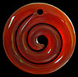 Red Agate Koru (spiral)